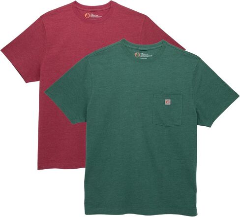 The American Outdoorsman Men's Short Sleeve Rugged Workwear T-Shirt 2-Pack, Perfect for Camping, Hiking, and Outdoors in Saudi Arabia
