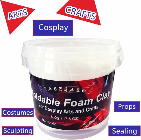 500g White Cosplay Foam Clay Lightweight Sculpting Foam, Air Dry Clay in Saudi Arabia