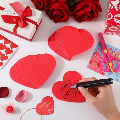 Tatuo 150 Pcs Foam Hearts for Craft 4" EVA Heart Shape Foam Wedding Mother's Day Heart DIY Set for Crafts Wedding Day Home Classroom Party Decorations(Multicolor) in Saudi Arabia