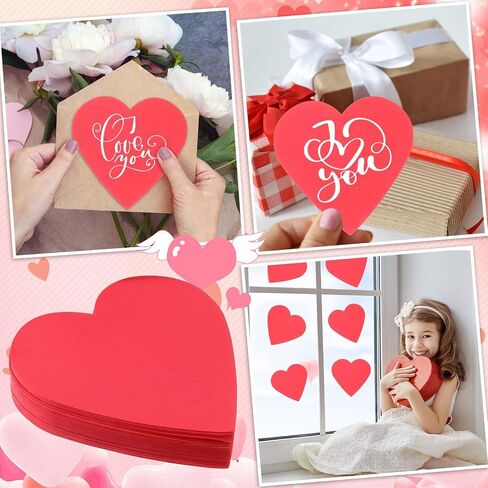 Tatuo 150 Pcs Foam Hearts for Craft 4" EVA Heart Shape Foam Wedding Mother's Day Heart DIY Set for Crafts Wedding Day Home Classroom Party Decorations(Multicolor) in Saudi Arabia