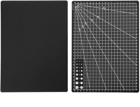 Self Healing Sewing Mat, Rotary Cutting Mat Double Sided 5-Ply Craft Cutting Board for Sewing Crafts Hobby Fabric Precision Scrapbooking Project 9inch x 12inch (A4-Black) in Saudi Arabia
