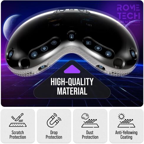 Rome Tech Apple Vision Pro Case - TPU Protective Case - Durable VR Lens Cover Compatible with Apple Vision Pro 2024 - Clear in Saudi Arabia