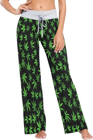 ALAZA Animal Tiger Print Fur Women's Pajama Lounge Pants Casual Stretch Pants Wide Leg in Saudi Arabia