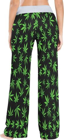 ALAZA Animal Tiger Print Fur Women's Pajama Lounge Pants Casual Stretch Pants Wide Leg in Saudi Arabia