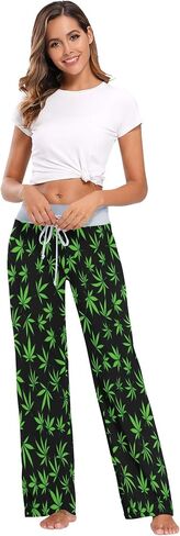 ALAZA Animal Tiger Print Fur Women's Pajama Lounge Pants Casual Stretch Pants Wide Leg in Saudi Arabia