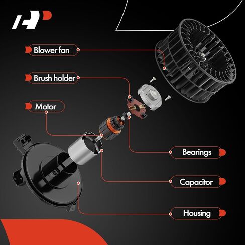A-Premium HVAC A/C Heater Blower Motor with Fan Cage Compatible with Volvo Vehicles - 2001-2009 VHD, 1998-1999 2004 VN, 2000-2009 VNL, 2000-2009 VNM, 2006-2009 VT in Saudi Arabia