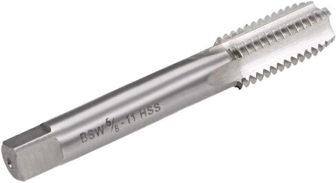 uxcell Machine Tap 5/8-11 BSW Thread Pitch H2 4 Straight Flutes High Speed Steel Screw Taps Threading Tapping Tool in Saudi Arabia