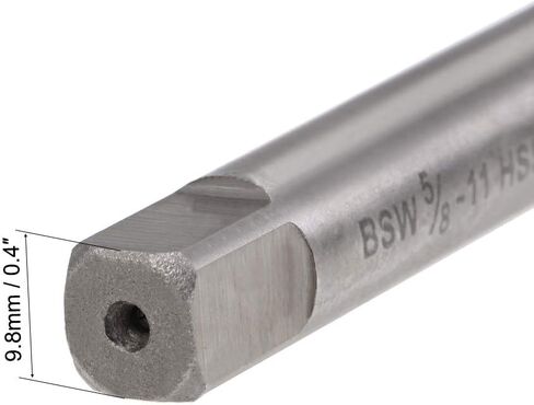 uxcell Machine Tap 5/8-11 BSW Thread Pitch H2 4 Straight Flutes High Speed Steel Screw Taps Threading Tapping Tool in Saudi Arabia