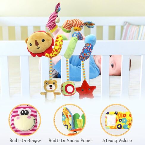 ألعاب خشخيشات ناعمة للأطفال، مجموعة جوارب مكتشف القدم، جوارب للكاحل للقدمين، خشخشة سوار يد للذراع، هدية عيد ميلاد في عطلة عيد الميلاد لحديثي الولادة صبي فتاة in Kuwait