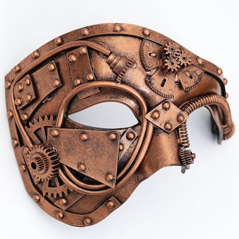 Steampunk Metal Cyborg Venetian Mask, Masquerade Mask For Halloween Costume Party/Phantom Of The Opera/Mardi Gras Ball in Kuwait
