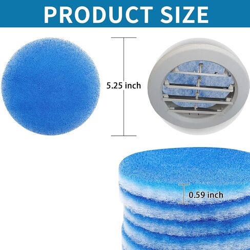 RV Air Filter, 5.25" Round Air Duct AC Filter Replacement, MERV-6 RV AC Vent Filter [6 Filters] in Kuwait