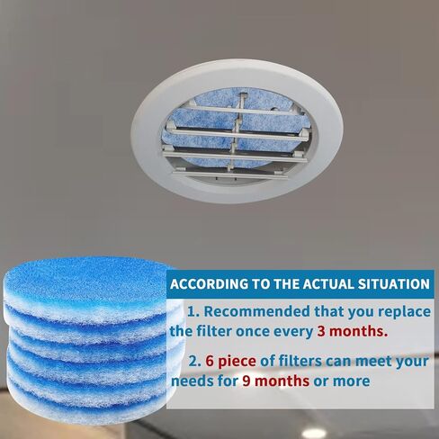 RV Air Filter, 5.25" Round Air Duct AC Filter Replacement, MERV-6 RV AC Vent Filter [6 Filters] in Kuwait