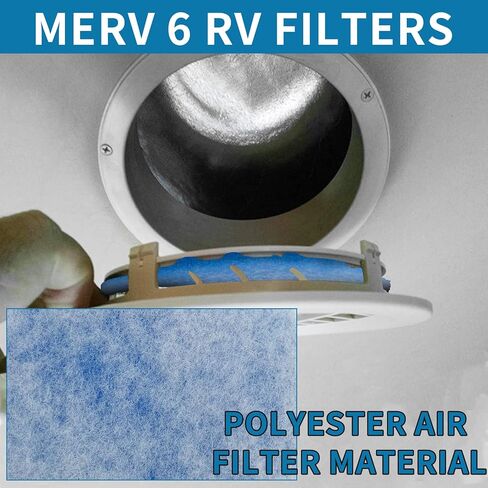 RV Air Filter, 5.25" Round Air Duct AC Filter Replacement, MERV-6 RV AC Vent Filter [6 Filters] in Kuwait