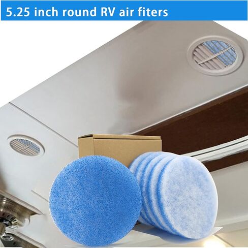 RV Air Filter, 5.25" Round Air Duct AC Filter Replacement, MERV-6 RV AC Vent Filter [6 Filters] in Kuwait