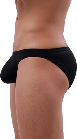 IKINGSKY Men's Silky Bulge Briefs Big Pouch Underwear Sexy Low Rise Stretch Under Panties for Men in Kuwait