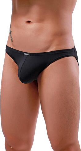 IKINGSKY Men's Silky Bulge Briefs Big Pouch Underwear Sexy Low Rise Stretch Under Panties for Men in Kuwait