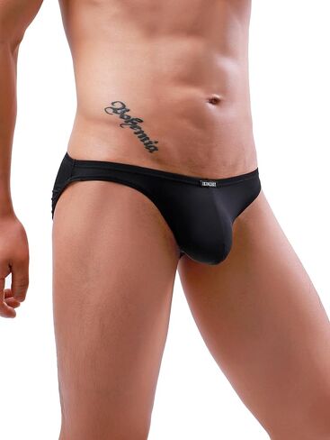 IKINGSKY Men's Silky Bulge Briefs Big Pouch Underwear Sexy Low Rise Stretch Under Panties for Men in Kuwait