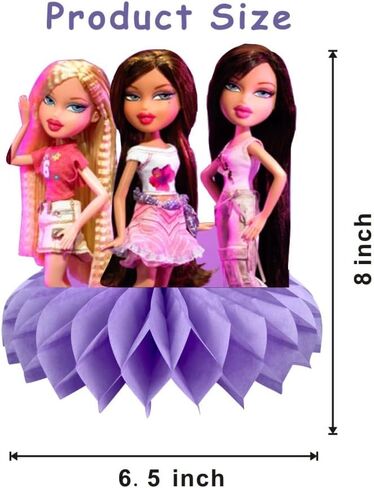 8Pcs Brat Girls Honeycomb Table Centerpiece, Brat Girls Party Supplies, Brat Girls Birthday Party Desktop Decorations for Kids in Kuwait