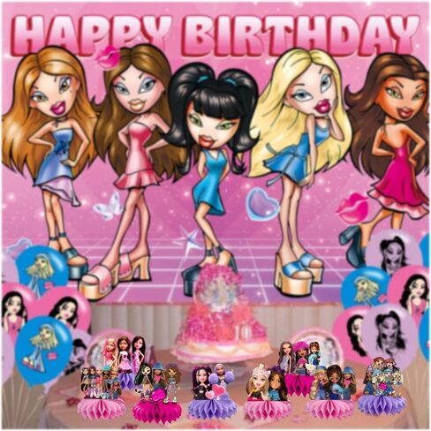 8Pcs Brat Girls Honeycomb Table Centerpiece, Brat Girls Party Supplies, Brat Girls Birthday Party Desktop Decorations for Kids in Kuwait