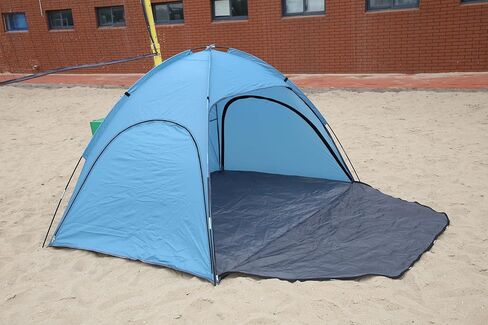 خيمة الشاطئ، مأوى للشمس يتسع لشخصين إلى 4 أشخاص مع عامل حماية من الشمس (UPF 50+) 3 نوافذ تهوية قابلة للتوسيع، خيمة شاطئ فورية عائلية ممتدة، سهلة التركيب في الهواء الطلق in Kuwait