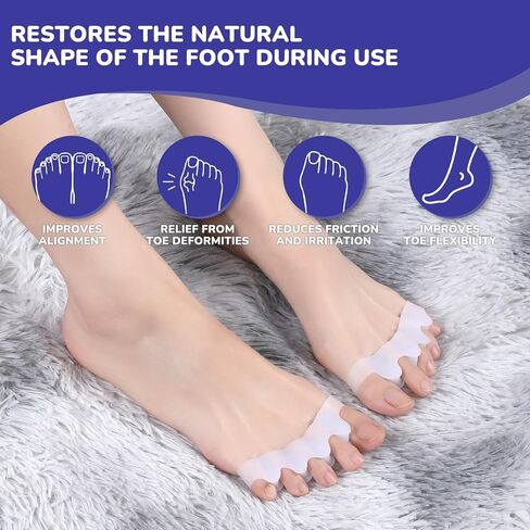 Toe Spacers - Bunion Corrector - Nail Supplies - Toe Separators for Women - Foot Care - Foot Health - Toe Spacers for Men - Yoga Toes - Nail Art Supplies - Pedicure - Toe Spacers for Women in Saudi Arabia