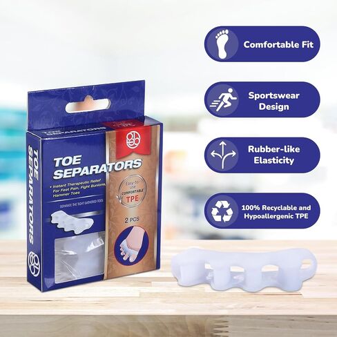 Toe Spacers - Bunion Corrector - Nail Supplies - Toe Separators for Women - Foot Care - Foot Health - Toe Spacers for Men - Yoga Toes - Nail Art Supplies - Pedicure - Toe Spacers for Women in Saudi Arabia