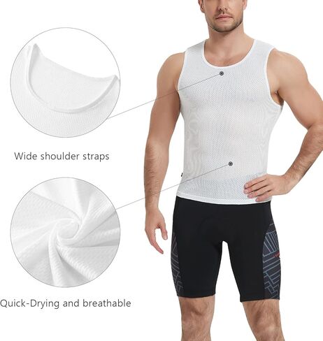 Santic Cycling Base Layer Mens Biking Tank Top Sleeveless Cycling Jersey Undershirt Vest Quick Dry Star in Kuwait