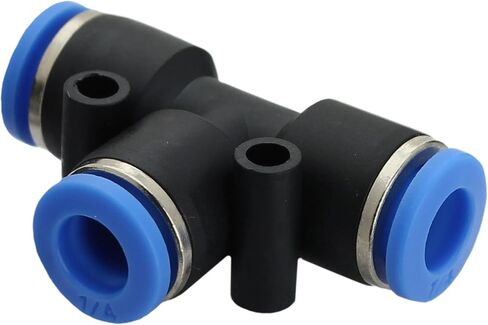 Push to Connect Air Line Fittings Tube tee 1/4" Od Air Line Union 3 Ways Push Fit Fittings Tube Push Air Fitting Air Quick Connect Fittings (5 Pack tee) in Saudi Arabia