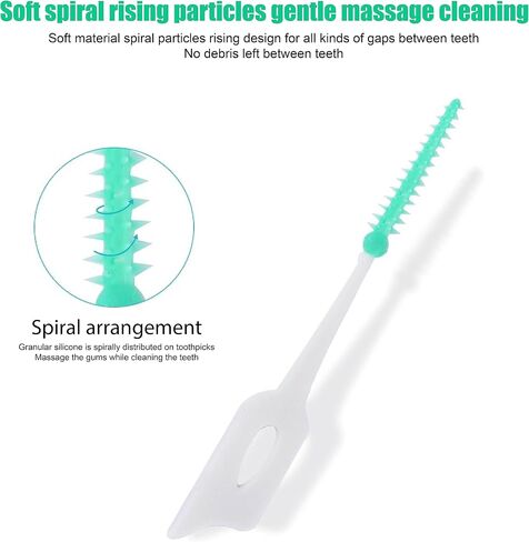 Ndzefan160PCS Portable Silica Gel Toothpick Toothbrush Original Suitable for Oral Care of Adults and Children,Toothpick Brushes Teeth Cleaning Tool (Blue) in Saudi Arabia