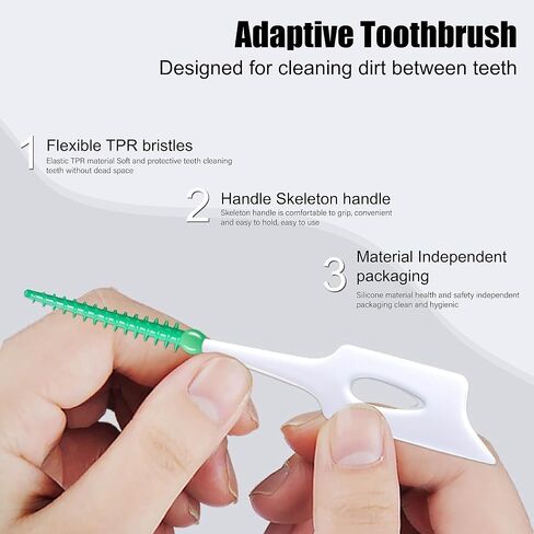 Ndzefan160PCS Portable Silica Gel Toothpick Toothbrush Original Suitable for Oral Care of Adults and Children,Toothpick Brushes Teeth Cleaning Tool (Blue) in Saudi Arabia