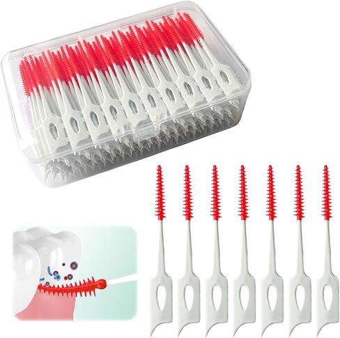 Ndzefan160PCS Portable Silica Gel Toothpick Toothbrush Original Suitable for Oral Care of Adults and Children,Toothpick Brushes Teeth Cleaning Tool (Blue) in Saudi Arabia