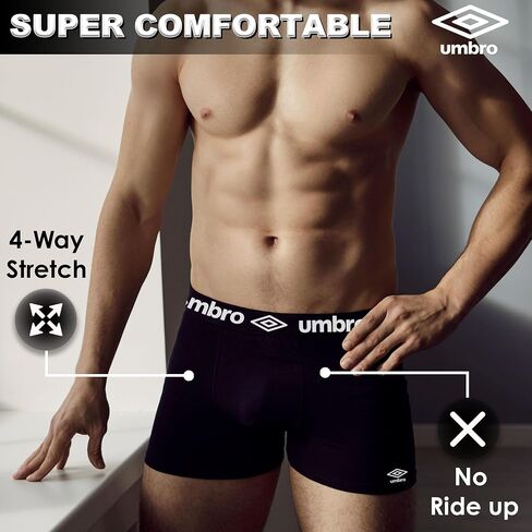 Umbro Mens Boxer Briefs Breathable Cotton Underwear for Men - 6 Pack Cotton Stretch Mens Underwear (Medium, Lime/Teal/Blue) in Saudi Arabia