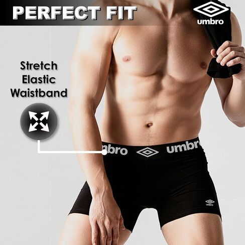 Umbro Mens Boxer Briefs Breathable Cotton Underwear for Men - 6 Pack Cotton Stretch Mens Underwear (Medium, Lime/Teal/Blue) in Saudi Arabia