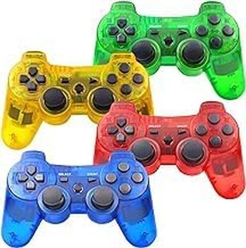 Tuozhe PS3 Controller Wireless, Gaming Remote Joystick for Playstation 3 with Charger Cable Cord (Orange, Red, Green, Blue) in Saudi Arabia
