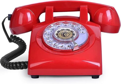 Retro Rotary Phone 1960s Vintage Rotary Dial Phone Old Landline Retro Phones with Mechanical Ringer for for Home, Office, Desk in Saudi Arabia