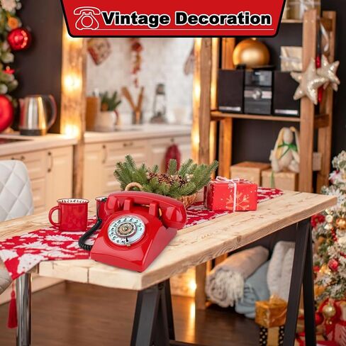 Retro Rotary Phone 1960s Vintage Rotary Dial Phone Old Landline Retro Phones with Mechanical Ringer for for Home, Office, Desk in Saudi Arabia