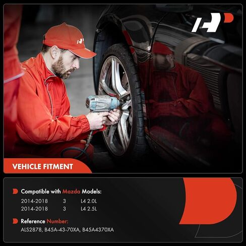 مستشعر سرعة العجلات A-Premium ABS متوافق مع موديلات Mazda - 3 2014 2015 2016 2017 2018، 2.0L، 2.5L - جانب السائق أو الراكب الأمامي، استبدال # B45A-43-70XA، B45A4370XA in Saudi Arabia