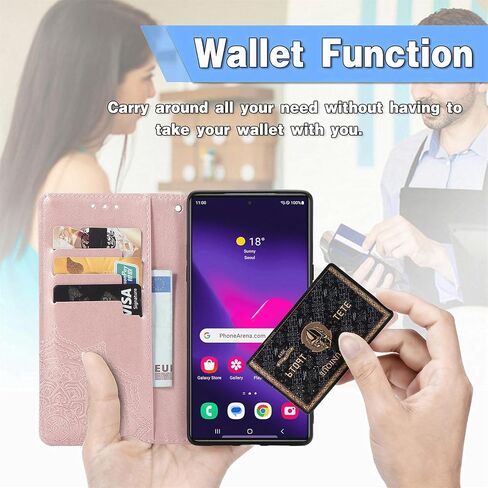 for Samsung Galaxy S24 Case Wallet for Women Man,PU Leather Tree Cat Flowers Embossed Wrist Strap Card Slots Pocket Kickstand Flip Protective Phone Case Cover for Galaxy S24 Light Purple in Kuwait