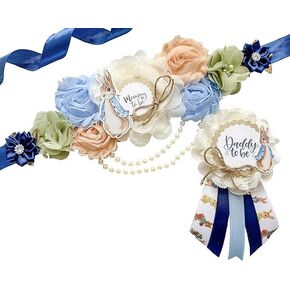 Peter the Rabbit Baby Shower Mom to be Sash, Blue Bunny Theme Easter Baby Shower Peter the Rabbit Baby Pins in Kuwait