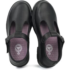 أحذية JABASIC للفتيات خفيفة الوزن بدون علامات على شكل حرف T للزي المدرسي Mary Jane Flats in Kuwait