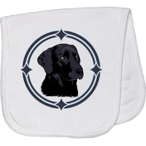 inktastic Labrador Retriever Black Lab Baby Burp Cloth Light Blue 3db37 in Kuwait