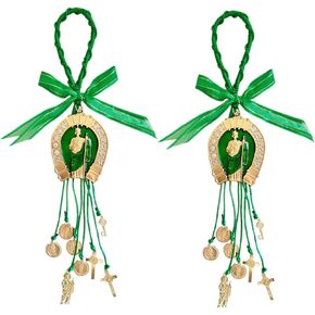 Bovemee Saint Jude Medal Crucifix Door Hanger, 2 Pieces, Catholic Gifts with Saint Benedict, Virgin Mary Medal, Christian Prayer Cross Home Decor (2PCS Green Saint Jude Cross) in Saudi Arabia