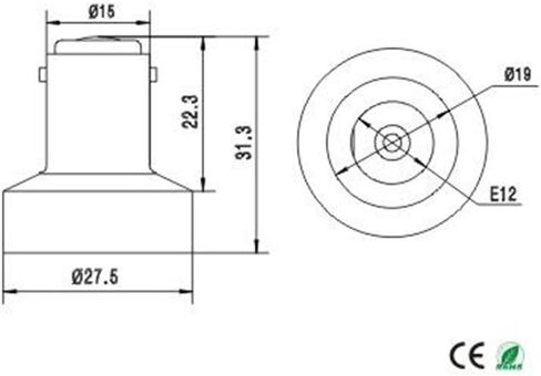 E-Simpo® 10-Pack BA15D to E12 Adapter,BA15D to E12 Lamp Base Converter,PBT, Z1088 in Kuwait