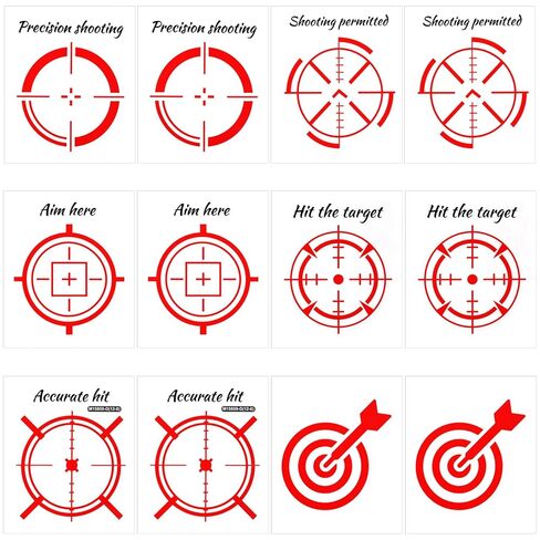 12pcs Toilet Aiming Stickers, Waterproof Potty Training Stickers for Boys Red Pee Decals for Bathroom Urinal & Restroom Toilet Bowl in Kuwait