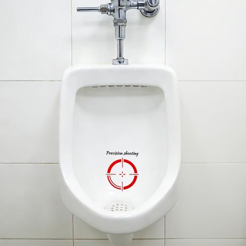 12pcs Toilet Aiming Stickers, Waterproof Potty Training Stickers for Boys Red Pee Decals for Bathroom Urinal & Restroom Toilet Bowl in Kuwait
