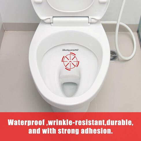 12pcs Toilet Aiming Stickers, Waterproof Potty Training Stickers for Boys Red Pee Decals for Bathroom Urinal & Restroom Toilet Bowl in Kuwait