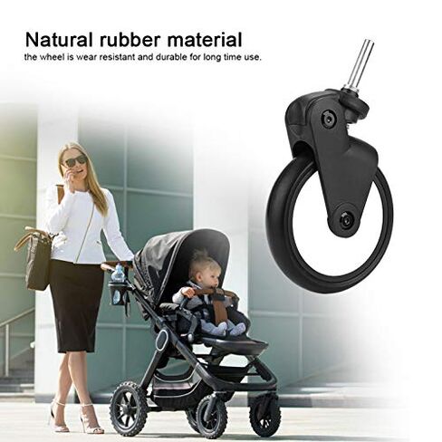 Stroller Wheels Replacement Universal, Baby Strollers Rubber Wheels Accessories for Yoya/Vovo Wheel Kids Carriage with Tools(Front Wheels) in Kuwait