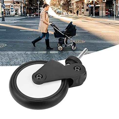 Stroller Wheels Replacement Universal, Baby Strollers Rubber Wheels Accessories for Yoya/Vovo Wheel Kids Carriage with Tools(Front Wheels) in Kuwait