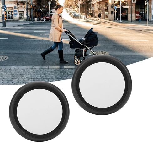 Baby Strollers Rubber Wheels, Replacement Baby Strollers Yoyo Rubber Front Back Wheels Accessories for Yoya Vovo Kids Carriage with Tools (A Pair of Rear Wheels) in Kuwait