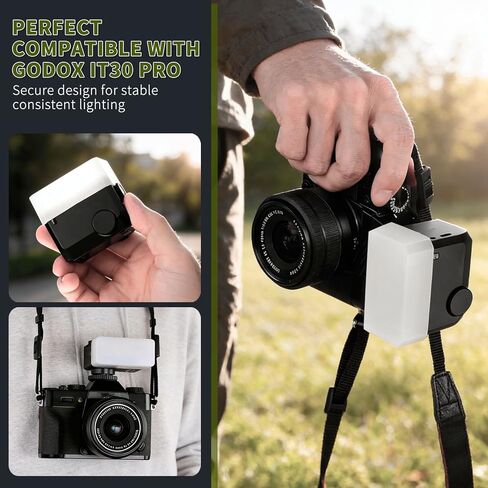 2 حزمة من ناشر الفلاش المتوافق مع Godox iT30 Pro، ناشر فلاش لـ Speedlight، Softbox للإضاءة الناعمة المتساوية، سهل التركيب، مثالي للتصوير الفوتوغرافي الداخلي والخارجي لمنتج الصور in Kuwait